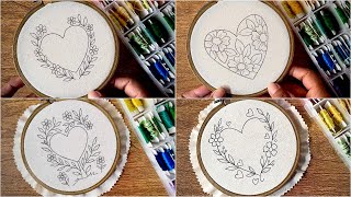 Floral Heart Embroidery Compilation Embroidery Video Lets Explore