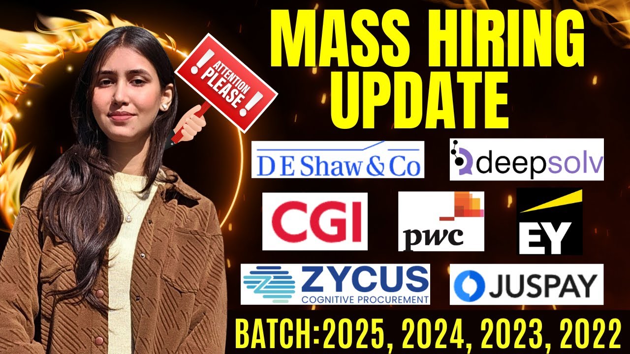 BIGGEST MASS HIRING | BATCHES: 2025, 2024, 2023, 2022 | B.E/ BTECH , M ...