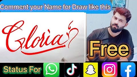 Gloria Name Signature Calligraphy Status | How to Cursive write with cut Marker #gloria @gloria