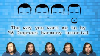 The way you want me to by 98 degrees Harmony tutorial