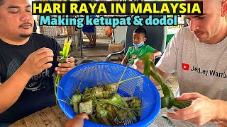 Making Ketupat & Dodol for Hari Raya Haji + GEARBOX Asam Pedas - Malaysian Kampung Life in Melaka