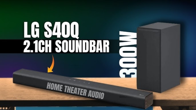 Barra de sonido Inteligente LG S60Q con 300W de potencia y 2.1 canales.  Disfruta del Sonido envolvente del cine Dolby Atmos Virtual. Amplia  conectividad con HDMI ARC Pass Through, Bluetooth, USB, entrada