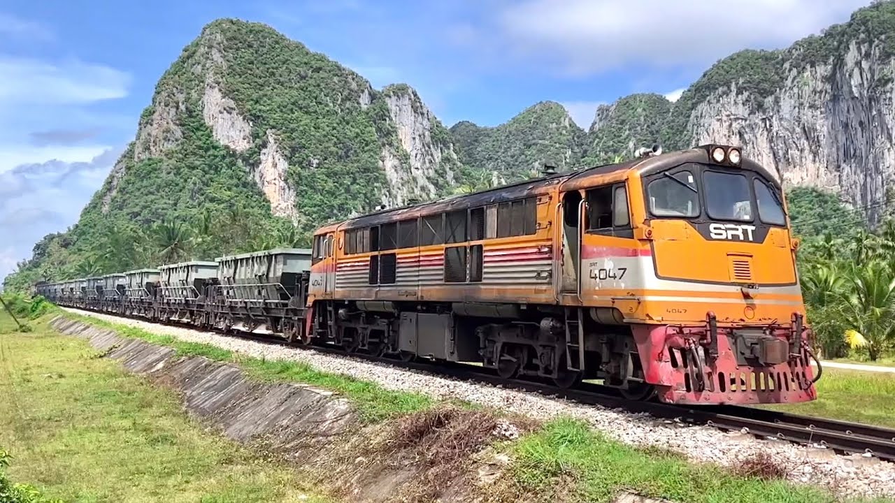 SRT. #จัดหนักจัดเต็ม ตามรถขบวนพิเศษบรรทุกหินที่ 1501 ตั้งแต่สถานีคลองขนาน - คลองไทร กับภารกิจลงหิน