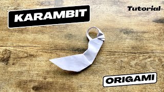 KARAMBIT PAPER ORIGAMI TUTORIAL | HOW TO MAKE PAPER KNIFE EASY | DIY KARAMBIT PAPER WEAPON PAPERART