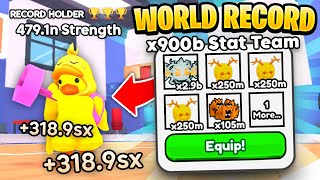 I Made The NEW WORLD'S STRONGEST Pet Team in Arm Wrestling Simulator! (World Record)