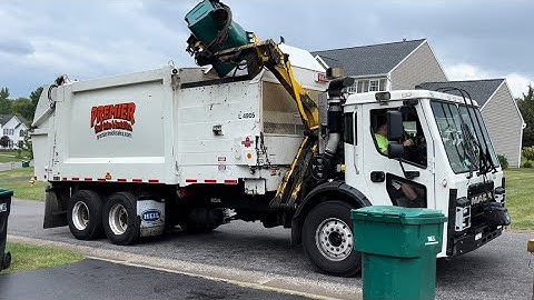 Waste Management Rental Mack Heil Python Side Loader Garbage Truck Packing Heavy Recycling