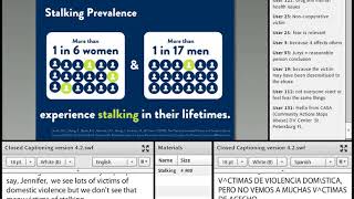 Stalking and Intimate Partner Violence Webinar (10/8/2020)