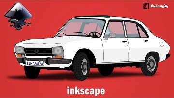 How to Make a Vector Car Illustration in Inkscape || Step by Step guide || Peugeot 504