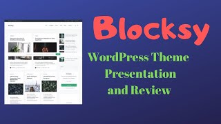 Blocksy WordPress Theme  Presentation and Review