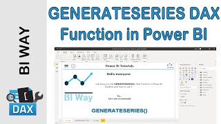 dax language - generateseries function in power bi