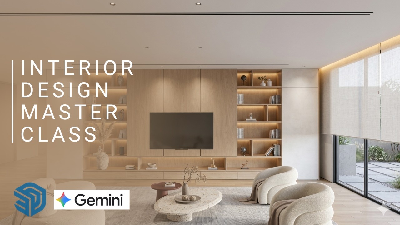 Interior Design Master class step by step using skecthup and Gemini AI ...