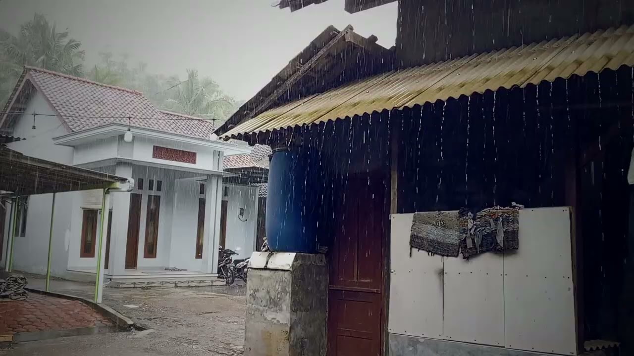 Continuous Heavy Rain Sounds 3 Hours for Sleeping