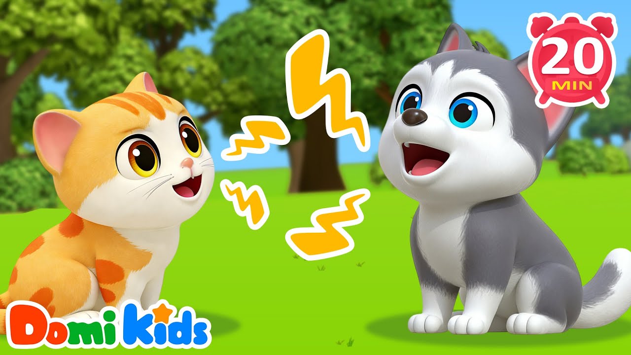 有趣的動物叫聲 🐮🐔🐶｜動物認知啟蒙｜動物兒歌｜幼兒啟蒙童謠｜寶貝多米-動物派對