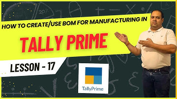 How to Create and Use BoM for Manufacturing in Tally Prime (Part-16) #tallytraininginstitute #tally