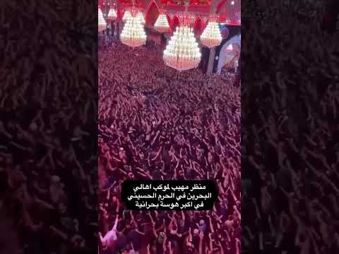 اكبر تجمع بحراني في حرم الامام الحسين عليه السلام في زيارة الاربعين ٢٠ صفر ١٤٤٤ه