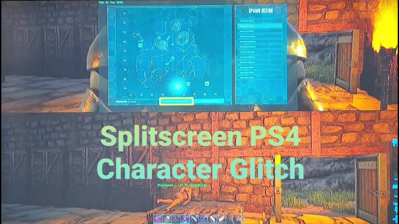 Ark: Survival Evolved Split-screen - PS4 Character Glitch - YouTube