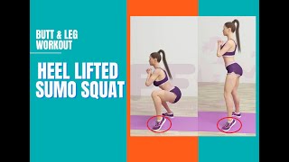 Heel Lifted Sumo Squat  || Butt workout at Home