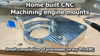 Milling 6082 T6 aluminium engine mounts on a DIY PrintNC CNC