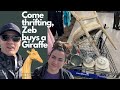 Thrift Store Shopping - Home Decor & Zeb buys a Giraffe