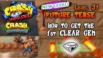 (31) Future Tense (New level) - 1st Clear Gem ⚪💎 (All boxes) ~ Crash Bandicoot 3: Warped