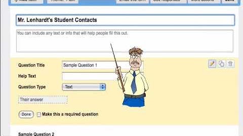 Part 2 - Using Google Contacts - Creating the Form