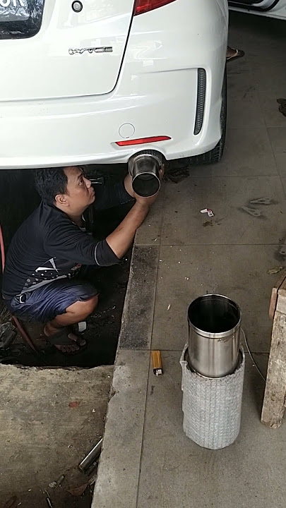 cek sound Muffler brand sultan di Honda jazz ge 8