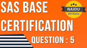 BASE SAS Certification - Question   5
