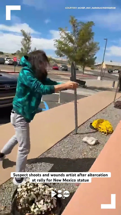 Suspect shoots and wounds artist after altercation at rally for New Mexico statue