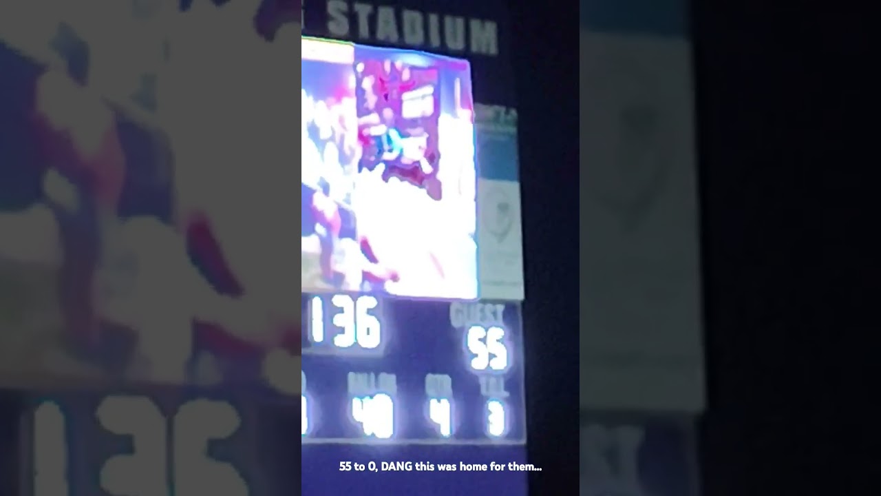 55 to 0 home team lost...