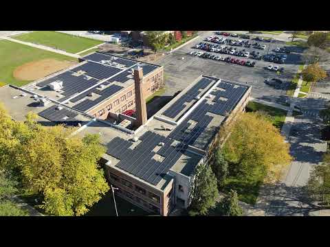 A solar PV project constructed by New Chicago in La Grange Park, IL. Forest Road School Solar Project