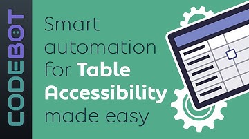 CodeBOT app: Table Accessibility Settings