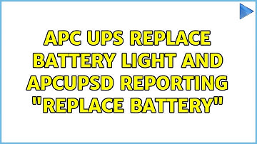 APC UPS replace battery light and apcupsd reporting "replace battery"