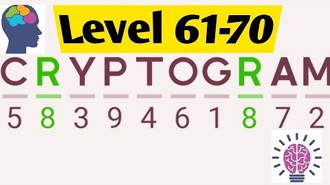Cryptogram Letters And Numbers Level 61-70