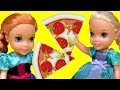 Pizza! ELSA and ANNA toddlers at Pizzeria