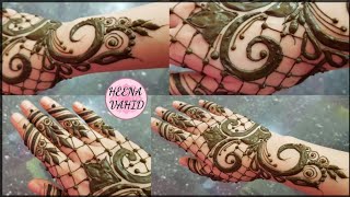 stylish back henna design with my left hand 2020 | heena vahid.