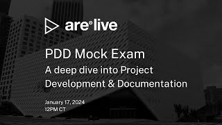 ARE Live: Project Development & Documentation Mock Exam | ARE 5.0 PDD Exam