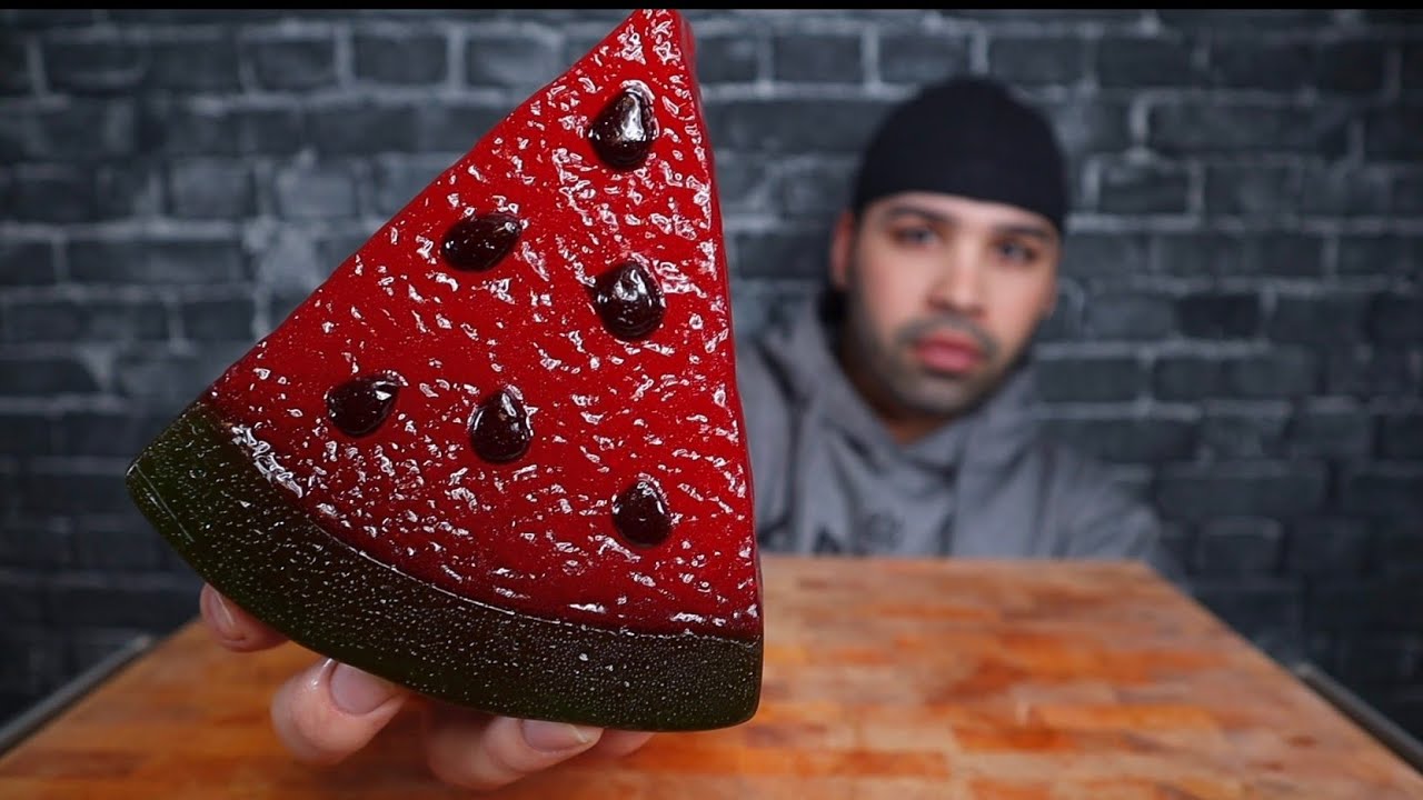 (ASMR) ГИГАНТСКИЙ МАРМЕЛАДНЫЙ АРБУЗ МУКБАНГ