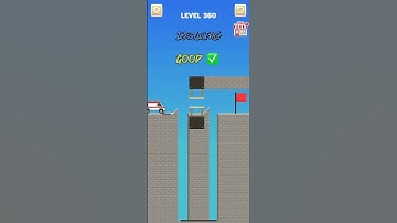 draw bridge puzzle game play level 360🚘 #gaming #drawing #Shorts