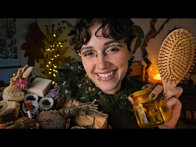 ASMR Forest Gnome Takes Care of You 🦔💛 (anxiety relief, pampering, whispered, layered sounds)