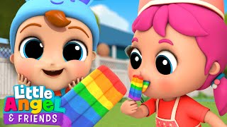 Baby John Makes Rainbow Ice Cream | Little Angel And Friends Kid Songs