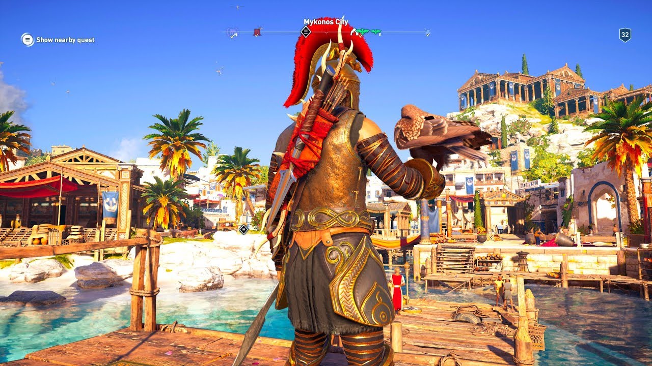 Assassin S Creed Odyssey Mykonos Open World Free Roam Gameplay Pc