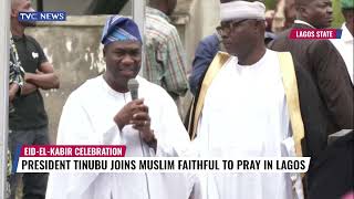 President Tinubu Joins Muslim Faithful To Pray In Lagos