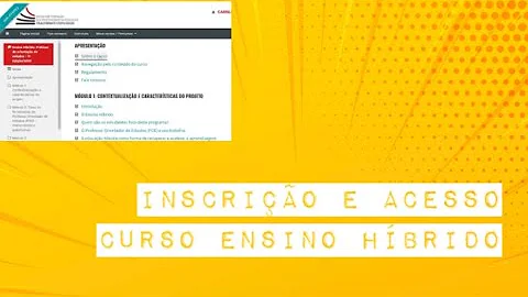Como acessar o curso de ensino híbrido?