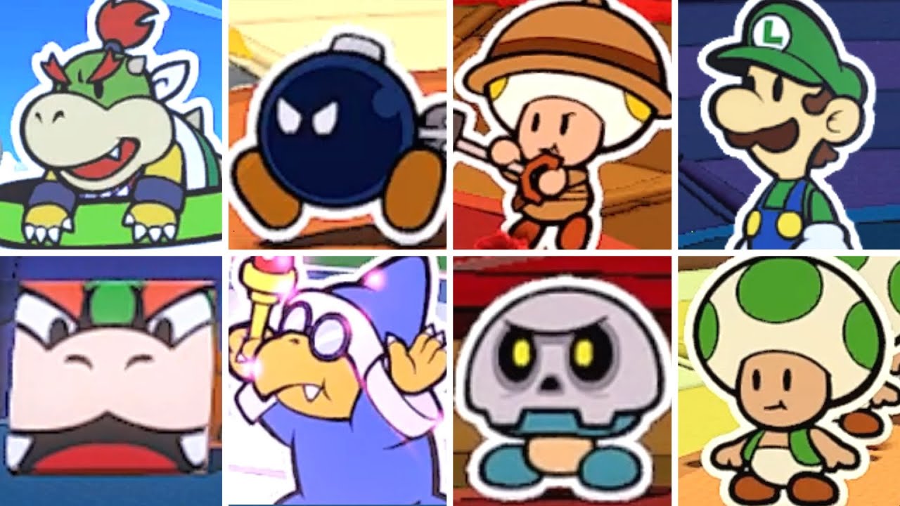 Paper Mario The Origami King All Partners in Battle + Secret Partners