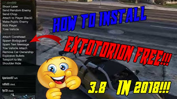 How to install extortion FREE 3.8 GTA5 mod menu 2018!!! Tutorial