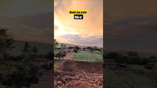 Village Vs City View #shorts #sunset #shortsfeed #mumbai #city