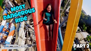 😱Most Tallest Ride me Jake Galti Kar di 😭Bindass Kavya Family Trip to water Park WetnJoy Pt 2