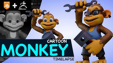 MONKEY - Blender and Zbrush Sculpting Timelapse | Part 1