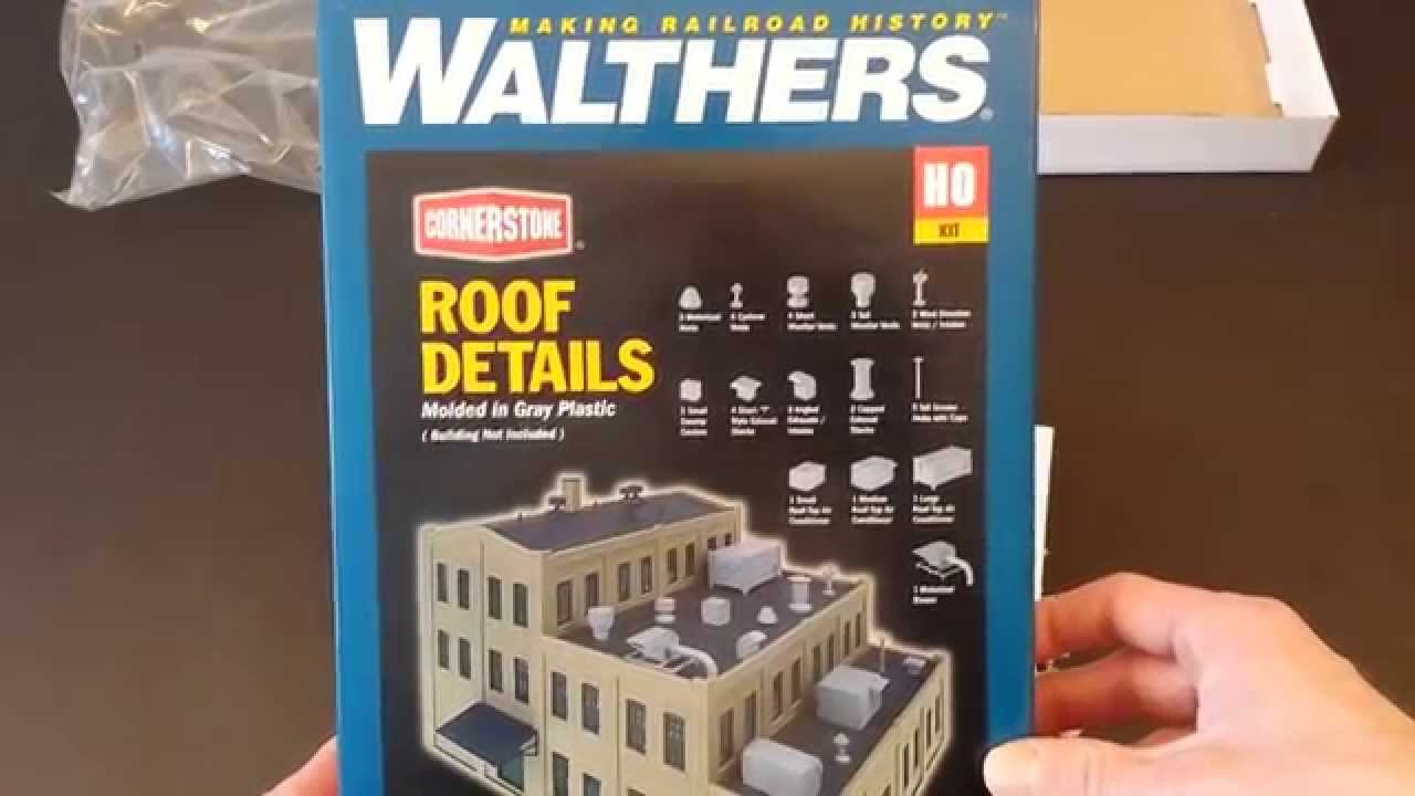 4077 Walthers Cornerstone Roof Details HVAC Units HO Scale Kit 