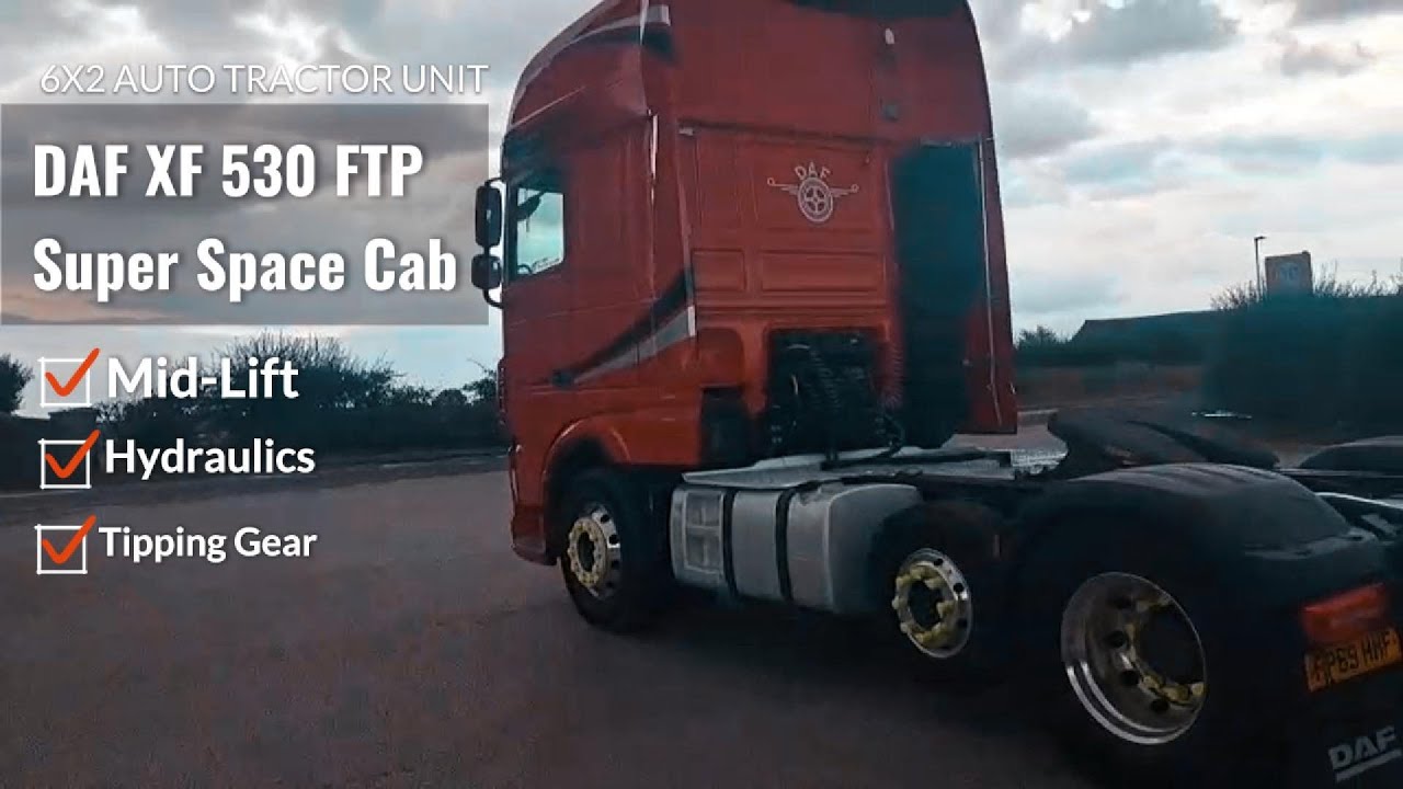 DAF XF 530 FTP 6x2 Mid-Lift Axle Hydraulics Tipping Gear Auto | 2019 
